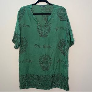 Green Printed Women's Top